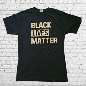 UnisexBLM Black Lives Matter Gold Glitter Tshirt